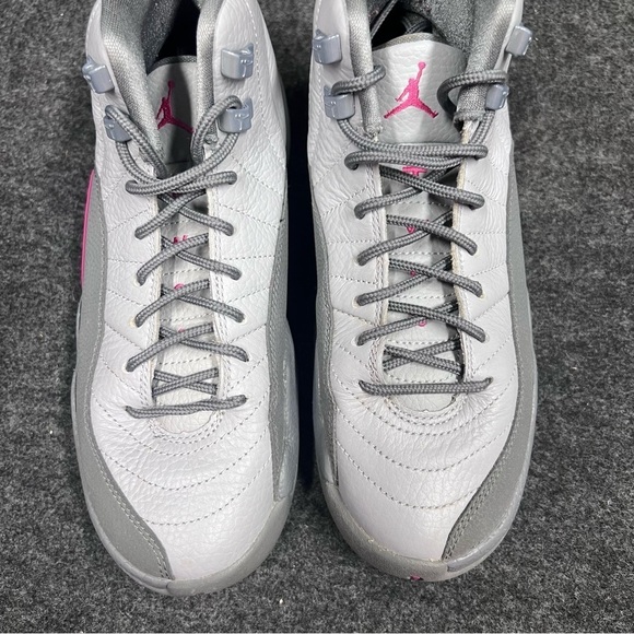 Nike Air Jordan 12 Retro Wolf Grey Vivid Pink 510815-029 GS Sz 5Y - Picture 11 of 13